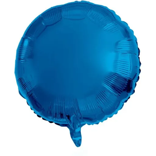 Balón foliový kulatý - metalický modrý - 45 cm - Folat