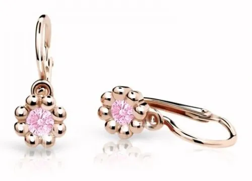Cutie Jewellery Dětské náušnice z růžového zlata C2030-10-X-4 růžová
