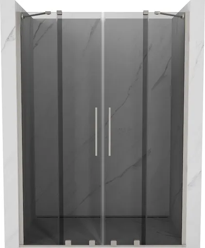 MEXEN/S Velar Duo posuvné sprchové dveře 150, grafit, nikl kartáčovaný 871-150-000-42-97
