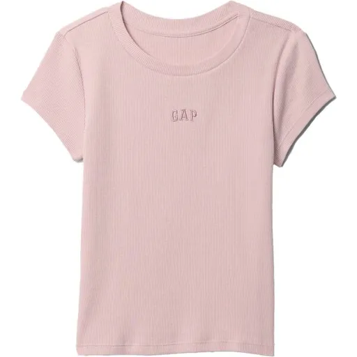 GAP FRENCH RIBBED LOGO Dívčí tričko, růžová, velikost