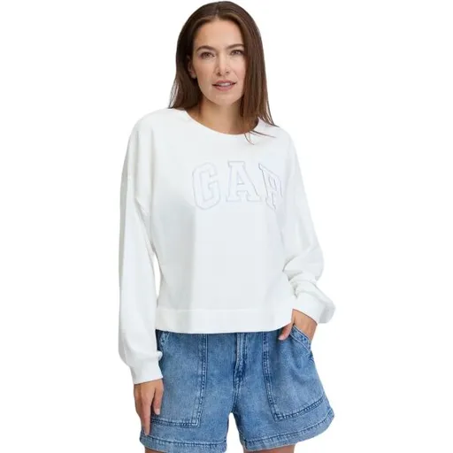 GAP FASHION LOGO Dámská mikina, bílá, velikost