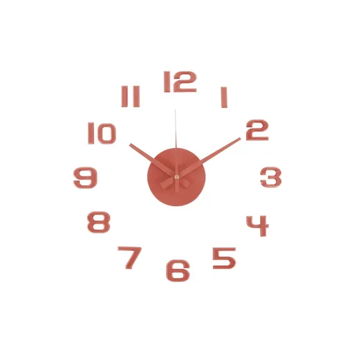 Karlsson 6001RD designové samolepicí hodiny červená, pr. 40 cm