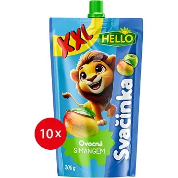 HELLO XXL ovocná kapsička s mangem 10× 200 g (8590014639522)