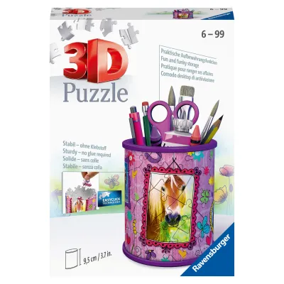 Puzzle 3D Stojan na tužky Kůň 54 dílků