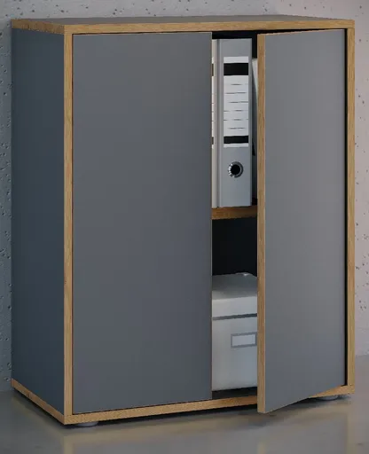 VCM 2dílná kancelářská skříň „Salia“ B60, antracitová