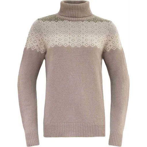 Devold SYVDE WOOL HIGH NECK Dámský rolák, béžová, velikost
