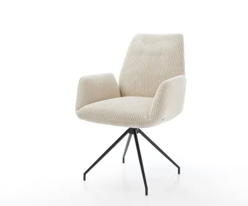 Jídelní židle Zoa-Flex manšestr béžová křížová podnož zúžená