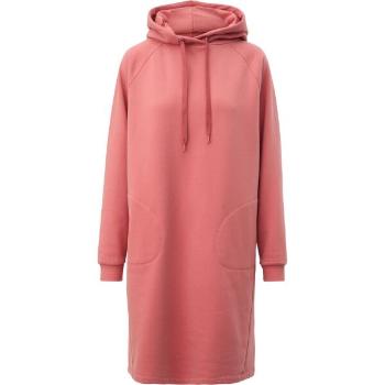 s.Oliver QS HOODIE LS DRESS Dámské mikinové šaty, růžová, velikost