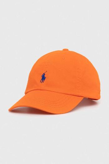 Bavlněná baseballová čepice Polo Ralph Lauren oranžová barva, 211912843