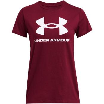 Under Armour LIVE SPORTSTYLE GRAPHIC SS Dámské triko, vínová, velikost