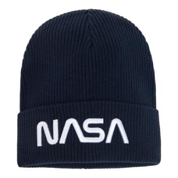 Pletená čepice Nasa -modrá - 52 NAVY BLUE