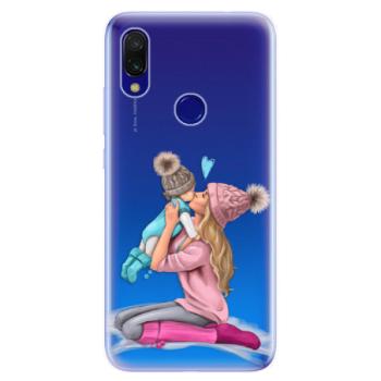 Odolné silikonové pouzdro iSaprio - Kissing Mom - Blond and Boy - Xiaomi Redmi 7