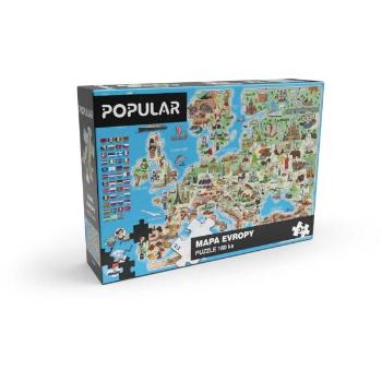 POPULAR MAPA EVROPY 160 KS - CZ Puzzle, mix, velikost