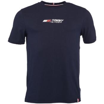 Tommy Hilfiger ESSENTIAL BIG LOGO TEE Pánské tričko, tmavě modrá, velikost