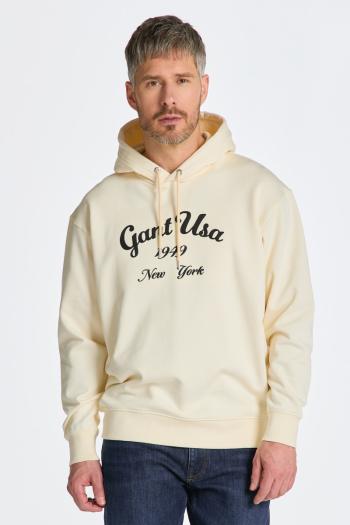 MIKINA GANT GRAPHIC HOODIE CREAM