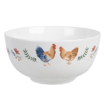 Miska s kohoutkem a slepičkou Chicken and Rooster - Ø 14*7 cm / 500 ml CARYBO