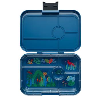 Obědový box TAPAS XL 5 1 l, tmavě modrá / džungle, plast, Yumbox