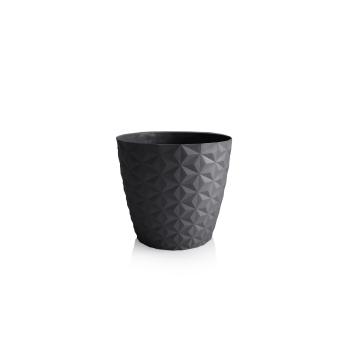 Ghiveci reciclat Crystal mat 30 cm,  antracit, antracit, 4HOME