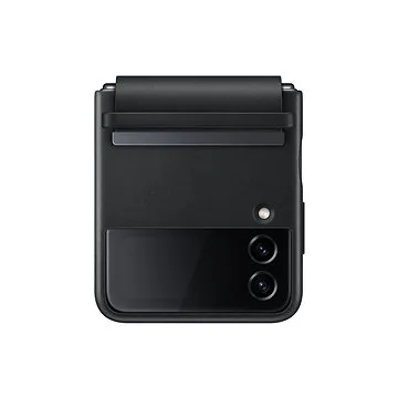 Samsung Galaxy Z Flip4 Kožený zadní kryt Flap černý (EF-VF721LBEGWW)