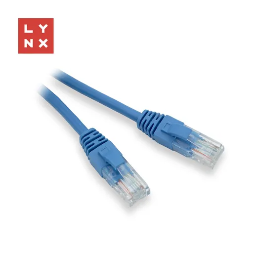 LYNX UTP patch kabel Cat5e, PVC, CCA, 0, 3m, modrý (balení obsahuje 10ks)