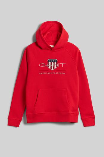 MIKINA GANT ARCHIVE SHIELD HOODIE BRIGHT RED