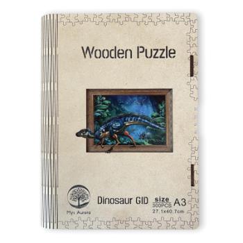 Wooden puzzle Dinosaur A3 GID - svítící ve tmě