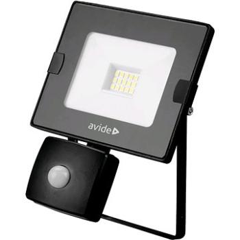 Avide ultratenký LED reflektor s čidlem pohybu černý 10 W  (ABSSFLNW-10W-PIR)