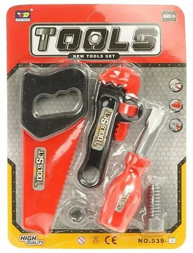 Sada nářadí – pilka, klíč a šroubovák