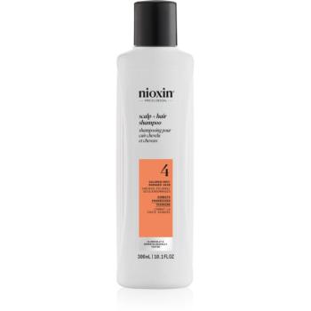 Nioxin System 4 Scalp + Hair Shampoo finom állagú sampon a festett és károsult hajra 300 ml