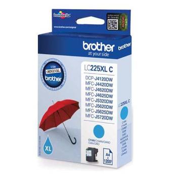 BROTHER LC-225-XL - originální cartridge, azurová, 1200 stran