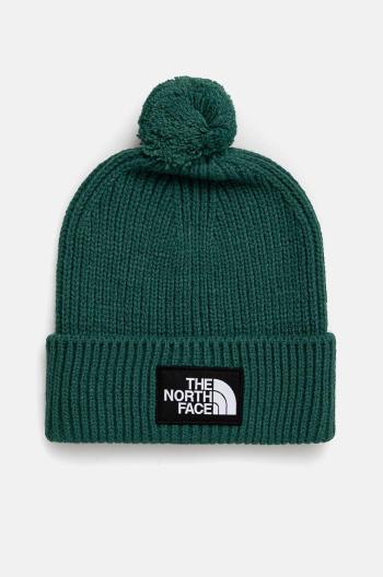 Čepice The North Face TNF Logo Box Pom Beanie zelená barva, NF0A3FN3NL11