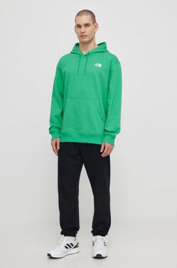 Mikina The North Face M Essential Hoodie pánská, zelená barva, s kapucí, hladká, NF0A7ZJ9PO81