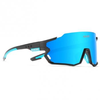 KDEAM Gilbert 06 cyklistické okuliare, Black / Light Blue