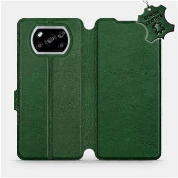 Flipové pouzdro na mobil Xiaomi POCO X3 NFC - Zelené - kožené -   Green Leather (5903516393329)