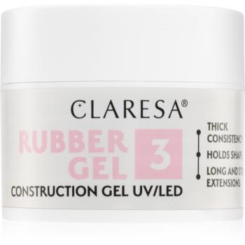 Claresa Rubber Gel Construction Gel UV/LED gelový lak pro prodloužení nehtů odstín 03 12 g