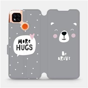 Flipové pouzdro na mobil Xiaomi Redmi 9C - MH06P Be brave - more hugs (5903516335657)