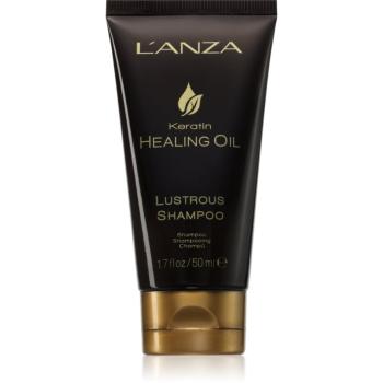 L'anza Keratin Healing Oil Lustrous Shampoo revitalizační šampon pro poškozené vlasy 50 ml