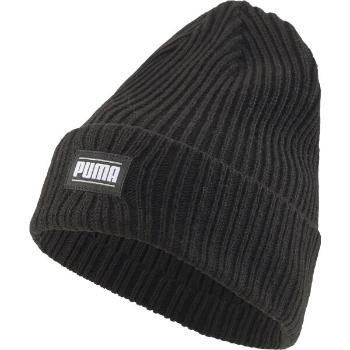 Puma RIBBED CLASSIC CUFF BEANIE Pletená čepice, černá, velikost