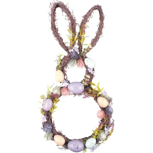 Dekorace velikonoční zajíc z proutí 23 x 48 cm