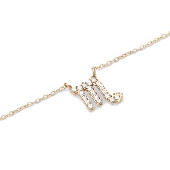 Daniel Wellington Stylový pozlacený náhrdelník znamení Štír Crystal Zodiac DW00400926