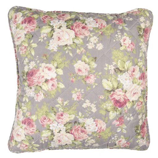 Taupe povlak na polštář s růžemi Roses - 50*50 cm Q188.030