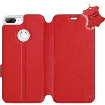 Flip pouzdro na mobil Honor 9 Lite - Červené - kožené -   Red Leather (5903226499632)