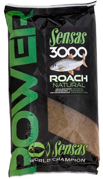 Sensas krmítková směs 3000 power roach natural plotice 1 kg