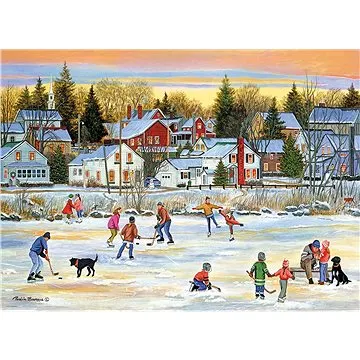 Eurographics Puzzle Večerní bruslení 1000 dílků (628136654395)