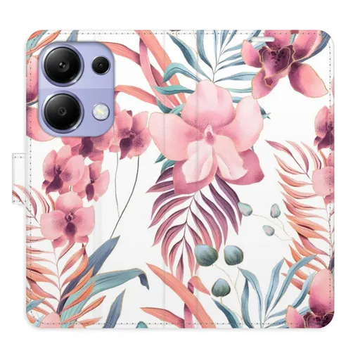 Flipové pouzdro iSaprio - Pink Flowers 02 - Xiaomi Redmi Note 13 Pro