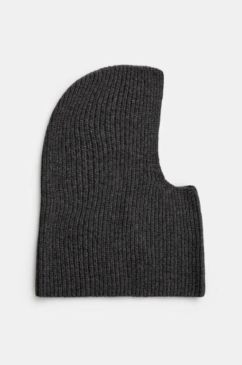 Vlněná kukla A.P.C. cagoule sacha šedá barva, WVBBR.M25070