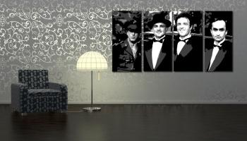 Ručně malovaný POP Art CORLEONE FAMILY 4 dílný 160x80cm