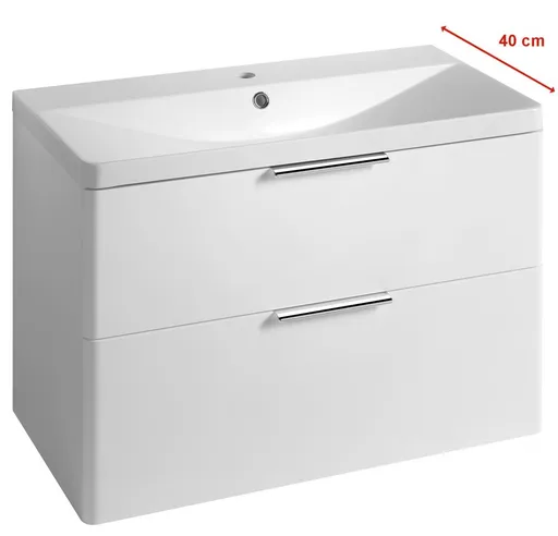 AQUALINE DENEB umyvadlová skříňka 80,5x55x39,4cm, bílá mat DN284