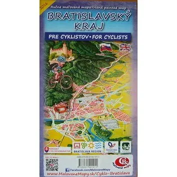 Bratislavský kraj: Ručne maľovaná mapa pre cyklistov Hand painted map for cyclists (978-80-8144-101-1)