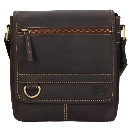 Pánská kožená taška přes rameno SendiDesign Greg - hnědá